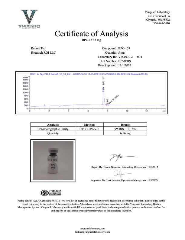 BPC-157 6.5mg Lyophilized Powder - Image 2